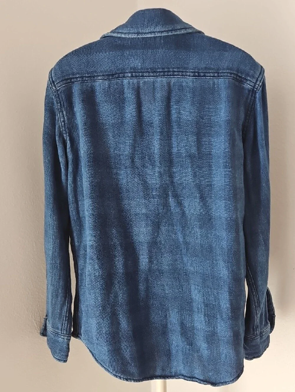 GAP Blue Washed Denim Button-Down Shirt